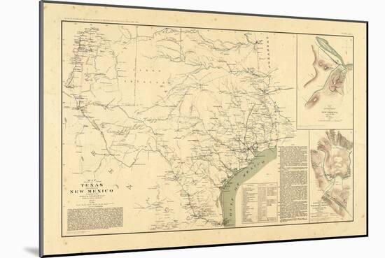 1891, New Mexico, Texas, Civil War-null-Mounted Giclee Print