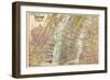 1891, New York, Map, Brooklyn, Jersey City, New York, United States-null-Framed Giclee Print