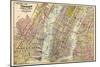 1891, New York, Map, Brooklyn, Jersey City, New York, United States-null-Mounted Giclee Print