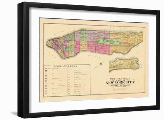 1891, New York, United States, Manhattan-null-Framed Giclee Print