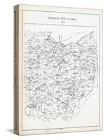 1891, Ohio Railroad Map, Ohio, United States-null-Stretched Canvas