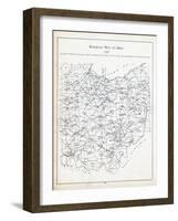 1891, Ohio Railroad Map, Ohio, United States-null-Framed Giclee Print