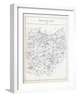 1891, Ohio Railroad Map, Ohio, United States-null-Framed Giclee Print