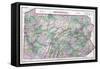1891, Pennsylvania State Map, Pennsylvania, United States-null-Framed Stretched Canvas