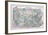 1891, Pennsylvania State Map, Pennsylvania, United States-null-Framed Giclee Print