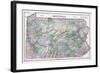 1891, Pennsylvania State Map, Pennsylvania, United States-null-Framed Giclee Print