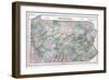 1891, Pennsylvania State Map, Pennsylvania, United States-null-Framed Giclee Print