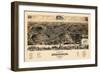 1891, Staunton Bird's Eye View, Virginia, United States-null-Framed Giclee Print