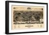 1891, Staunton Bird's Eye View, Virginia, United States-null-Framed Giclee Print