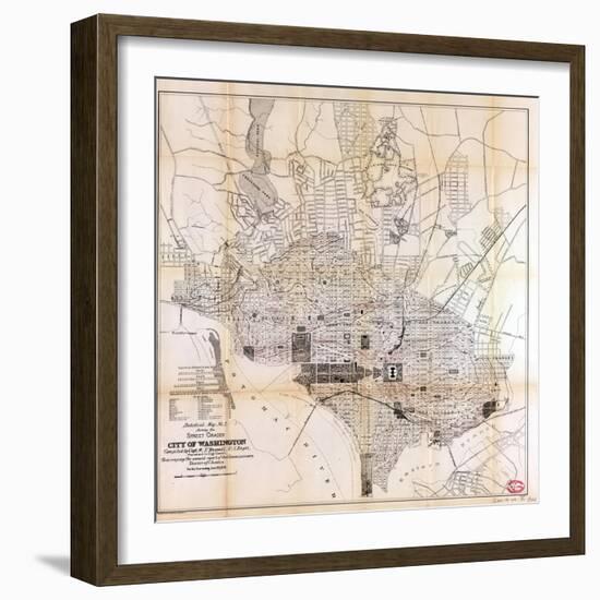 1891, Street Grades, District of Columbia, United States-null-Framed Giclee Print