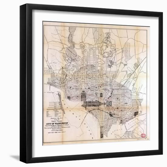 1891, Street Grades, District of Columbia, United States-null-Framed Giclee Print