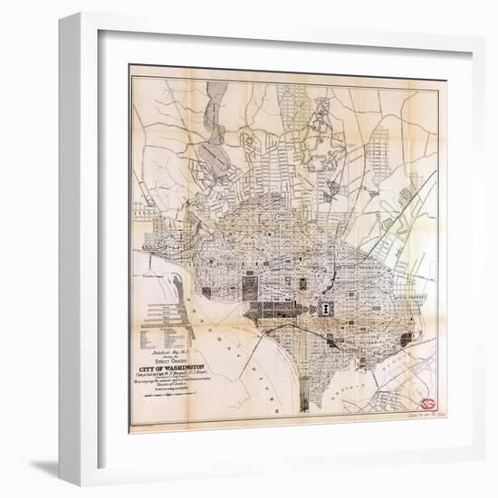 1891, Street Grades, District of Columbia, United States-null-Framed Giclee Print