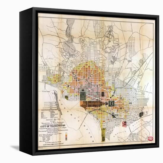 1891, Valuation of Real Property, District of Columbia, United States-null-Framed Stretched Canvas