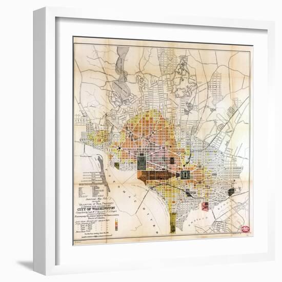 1891, Valuation of Real Property, District of Columbia, United States-null-Framed Giclee Print