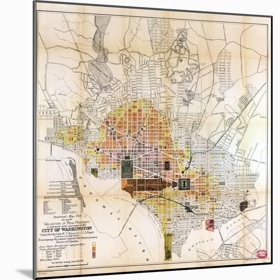 1891, Valuation of Real Property, District of Columbia, United States-null-Mounted Giclee Print