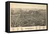 1891, Watertown 1891 Bird's Eye View, New York, United States-null-Framed Stretched Canvas
