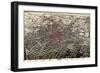 1892, Atlanta Bird's Eye View, Georgia, United States-null-Framed Giclee Print