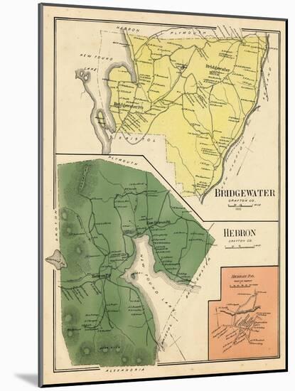 1892, Bridgewater, Hebron, Bristol Town, New Hampshire, United States-null-Mounted Giclee Print