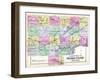 1892, Bureau County Outline Map, Illinois, United States-null-Framed Giclee Print