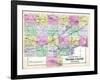 1892, Bureau County Outline Map, Illinois, United States-null-Framed Giclee Print