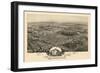 1892, Edwardsville Bird's Eye View, Pennsylvania, United States-null-Framed Giclee Print