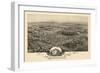 1892, Edwardsville Bird's Eye View, Pennsylvania, United States-null-Framed Giclee Print