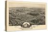 1892, Edwardsville Bird's Eye View, Pennsylvania, United States-null-Stretched Canvas
