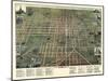 1892, Lima Bird's Eye View, Ohio, United States-null-Mounted Giclee Print