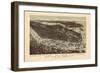 1892, New York City 1892 Bird's Eye View 24x33, New York, United States-null-Framed Giclee Print