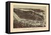 1892, New York City 1892 Bird's Eye View 24x33, New York, United States-null-Framed Stretched Canvas