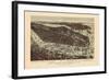 1892, New York City 1892 Bird's Eye View 24x33, New York, United States-null-Framed Giclee Print