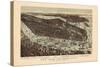 1892, New York City 1892 Bird's Eye View 24x33, New York, United States-null-Stretched Canvas