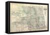 1892, North Dakota 1892 State Map, North Dakota, United States-null-Framed Stretched Canvas