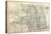 1892, North Dakota 1892 State Map, North Dakota, United States-null-Stretched Canvas