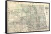 1892, North Dakota 1892 State Map, North Dakota, United States-null-Framed Stretched Canvas