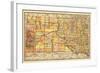 1892, South Dakota State Map, South Dakota, United States-null-Framed Giclee Print