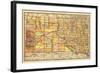 1892, South Dakota State Map, South Dakota, United States-null-Framed Giclee Print