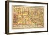 1892, South Dakota State Map, South Dakota, United States-null-Framed Giclee Print