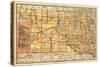 1892, South Dakota State Map, South Dakota, United States-null-Stretched Canvas