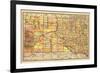 1892, South Dakota State Map, South Dakota, United States-null-Framed Giclee Print