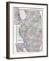 1892, State Map, Illinois, United States-null-Framed Giclee Print