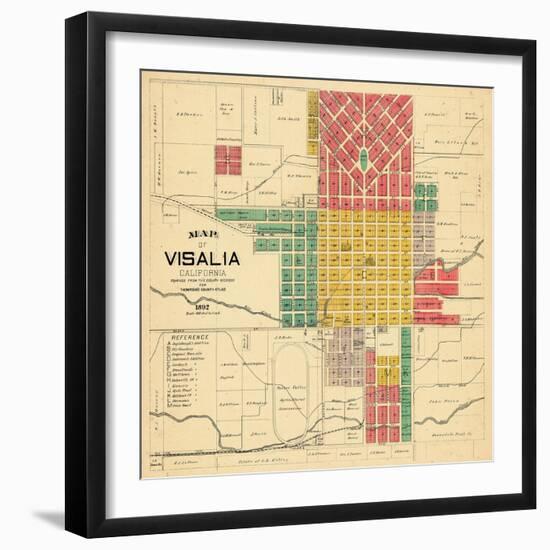 1892, Visalia, California, United States-null-Framed Giclee Print