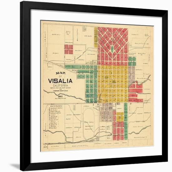 1892, Visalia, California, United States-null-Framed Giclee Print