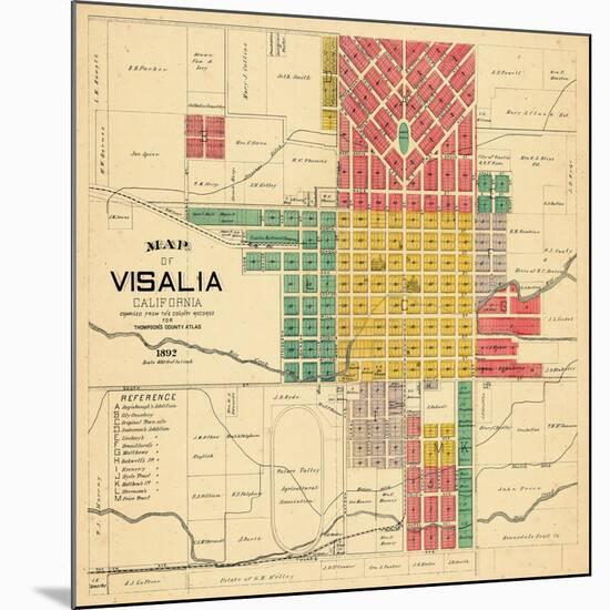 1892, Visalia, California, United States-null-Mounted Giclee Print