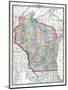 1892, Wisconsin State Map, Wisconsin, United States-null-Mounted Giclee Print