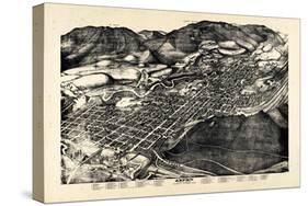 1893, Aspen Bird's Eye View, Colorado, United States-null-Stretched Canvas