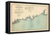 1893, Coast Survey, Norwalk Islands, Southwest Ledge, Long Island Sound, Connecticut-null-Framed Stretched Canvas