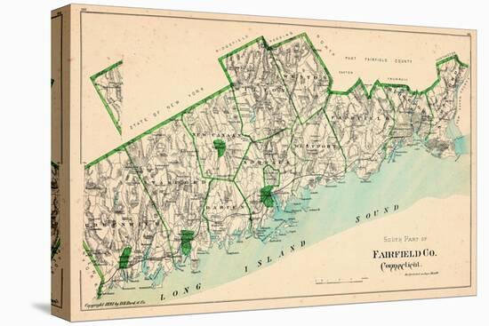 1893, Fairfield County - South Part, Connecticut, United States-null-Stretched Canvas