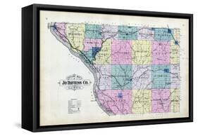 1893, Jo Daviess County Map, Illinois, United States-null-Framed Stretched Canvas