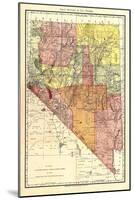 1893, Nevada State Map, Nevada, United States-null-Mounted Giclee Print